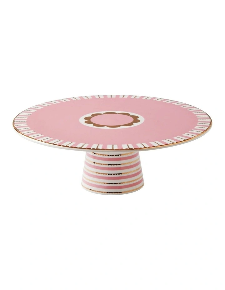 Gift Boxed Teas & C's Regency Footed Cake Stand 28cm in Pink
