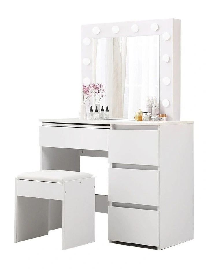 LED Dressing Table Vanity Set in White