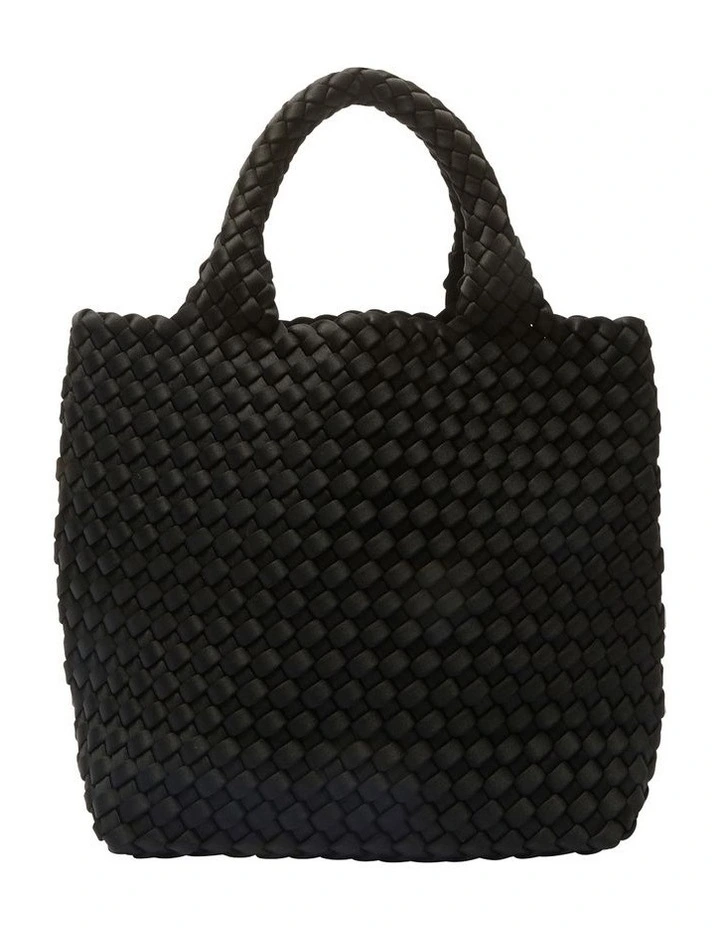 Dixie Tote Bag in Black Weave