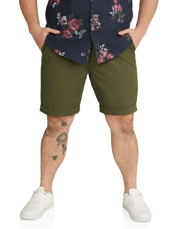 Gibson Stretch Chino Short in Khaki