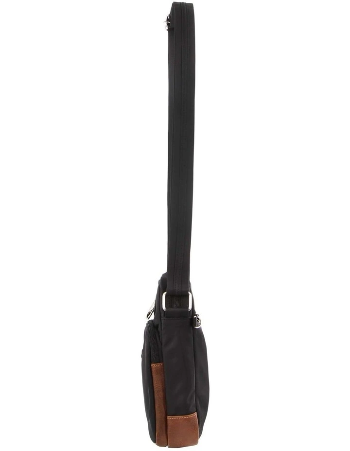 Nylon Cross Body Bag in Black