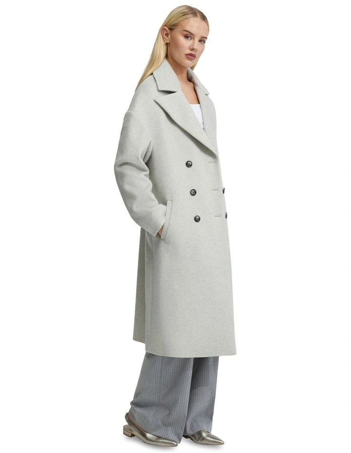 Anna Wool Rich Coat in Ice Grey