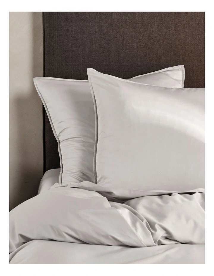 Nara 400TC Bamboo Cotton Quilt Cover Set in Silver
