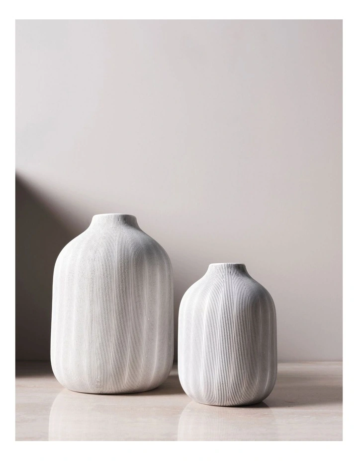 Haley Vase 24cm In Chalk