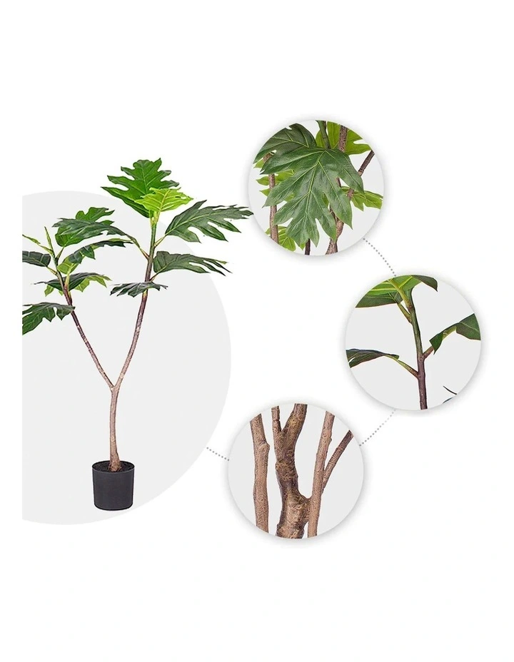 90cm Artificial Split-Leaf Plant in Natural Green