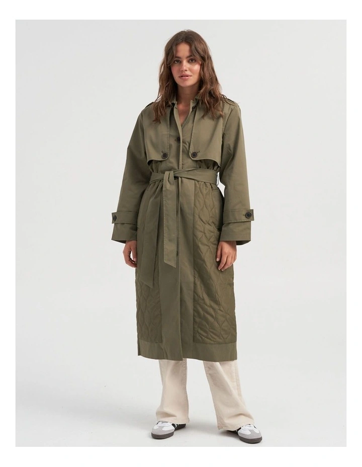 Orchid Trench Coat in Green