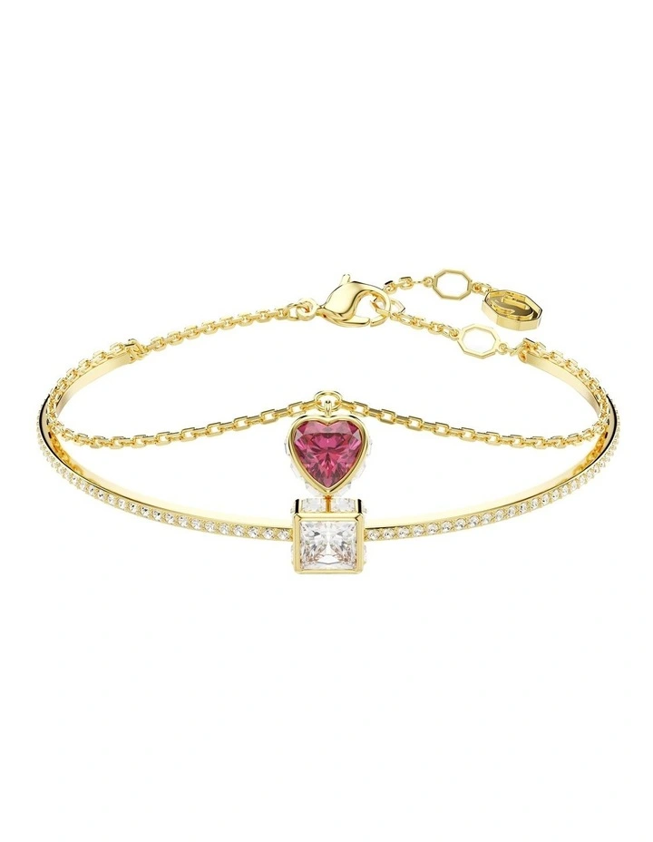Chroma Heart Plated Bangle in Red