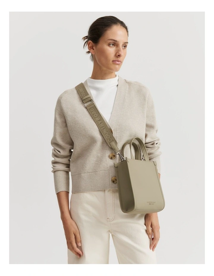Coated Mini Shopper in Sicilian Olive
