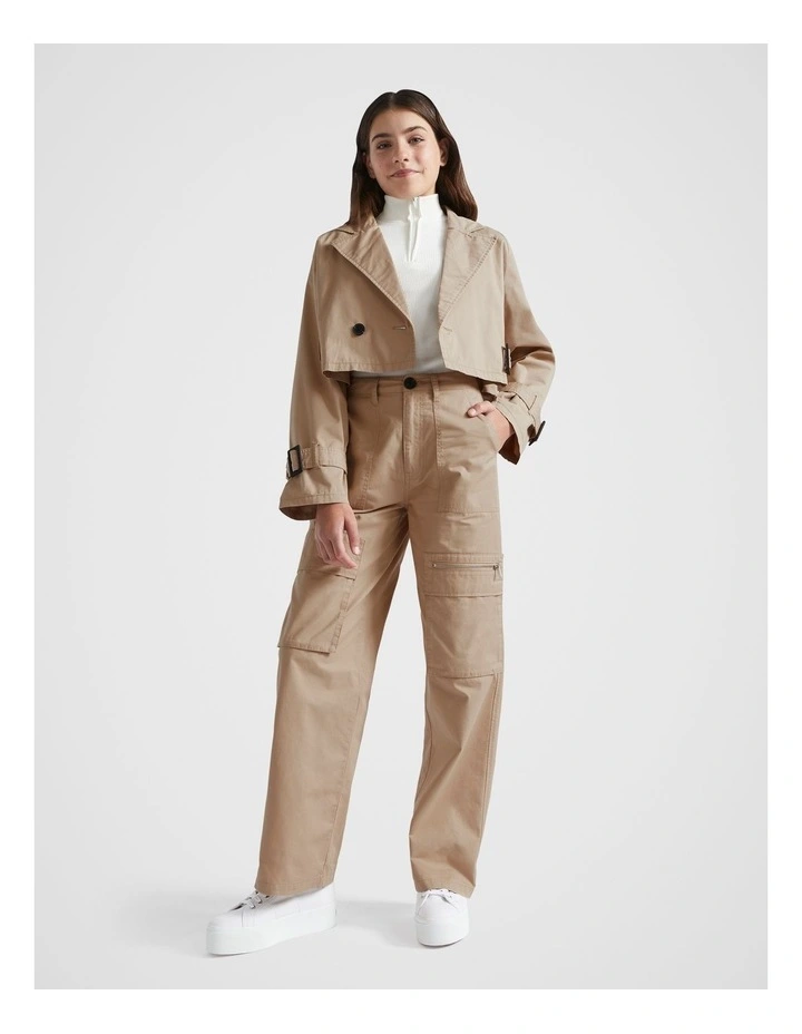Relaxed Cargo Pant in Ecru