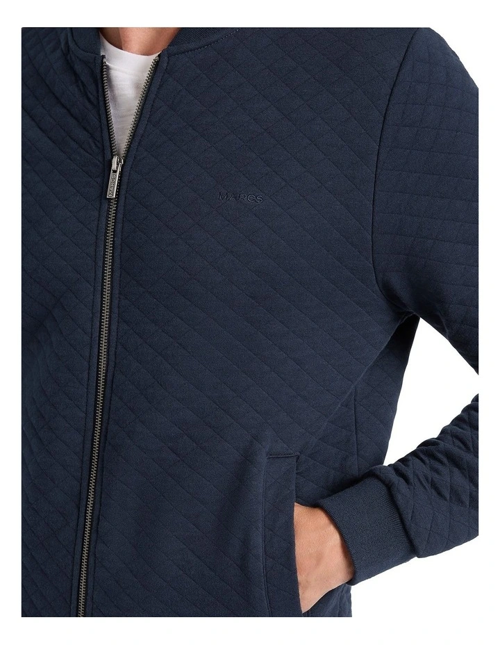 Dane Quilted Bomber in Peacoat