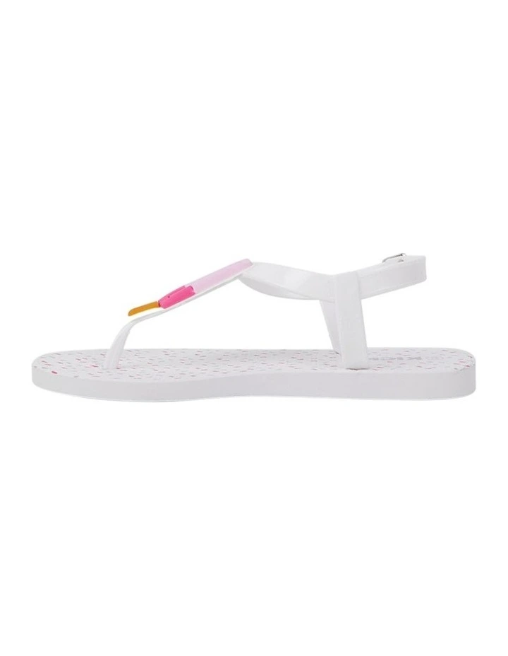 Khloe Ice Cream Beach Sandals in White