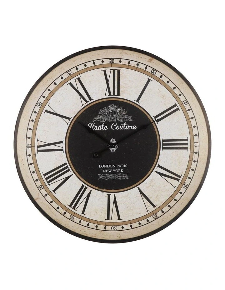 Haute Couture Wall Clock 60cm in Multicolour