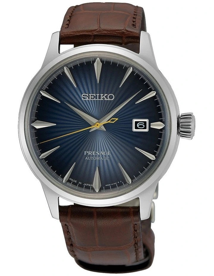 Presage SRPK15J Blue Moon Cocktail Time Watch in Brown