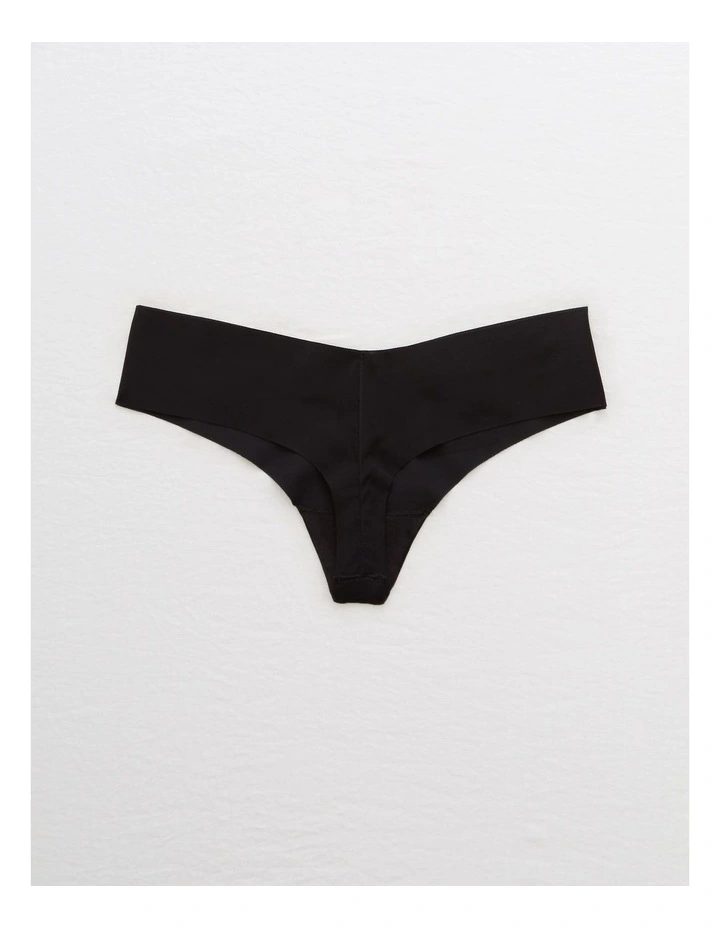 No Show Thong Underwear in True Black