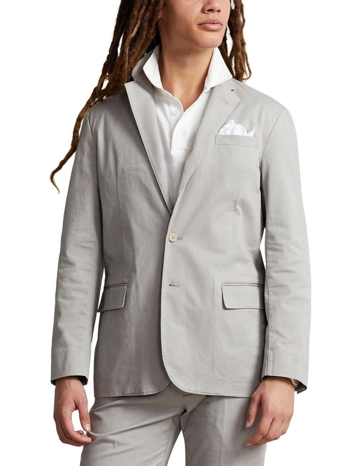 Polo Stretch Chino Suit Jacket in Grey