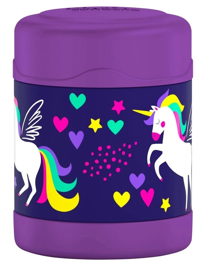 Vacuum Insulated Unicorn Food Jar 290ml in Purple