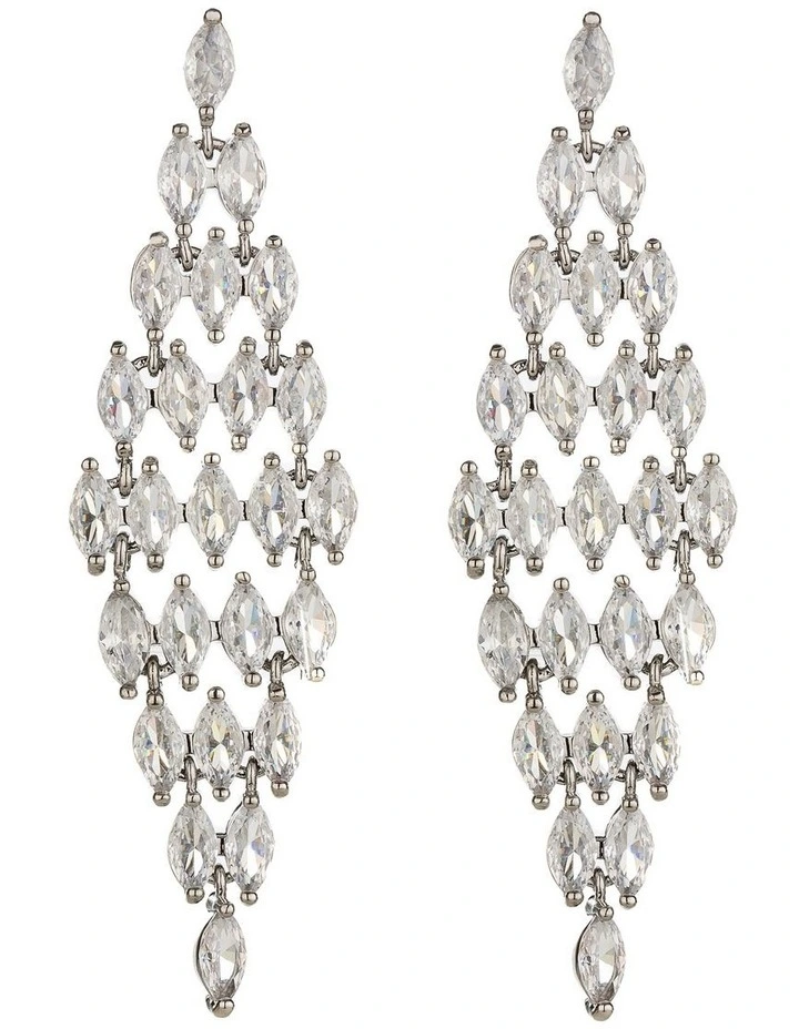 Bridal Earring in Rhodium