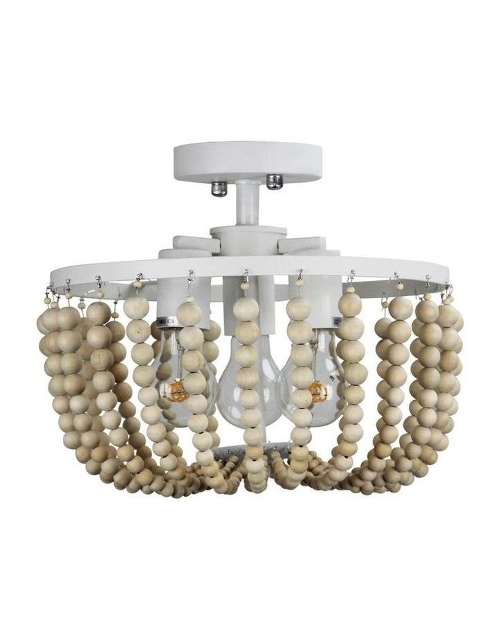 Cascara Natural 3 Light Close To Ceiling Light Natural