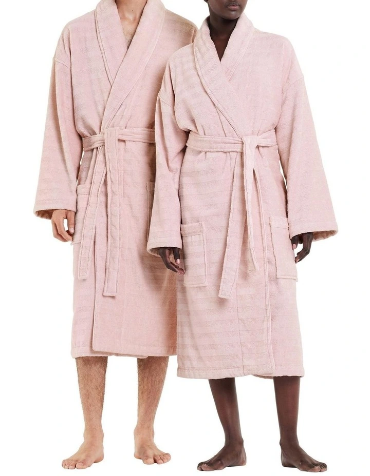 Chiswick Towelling Robe in Sweet Pea