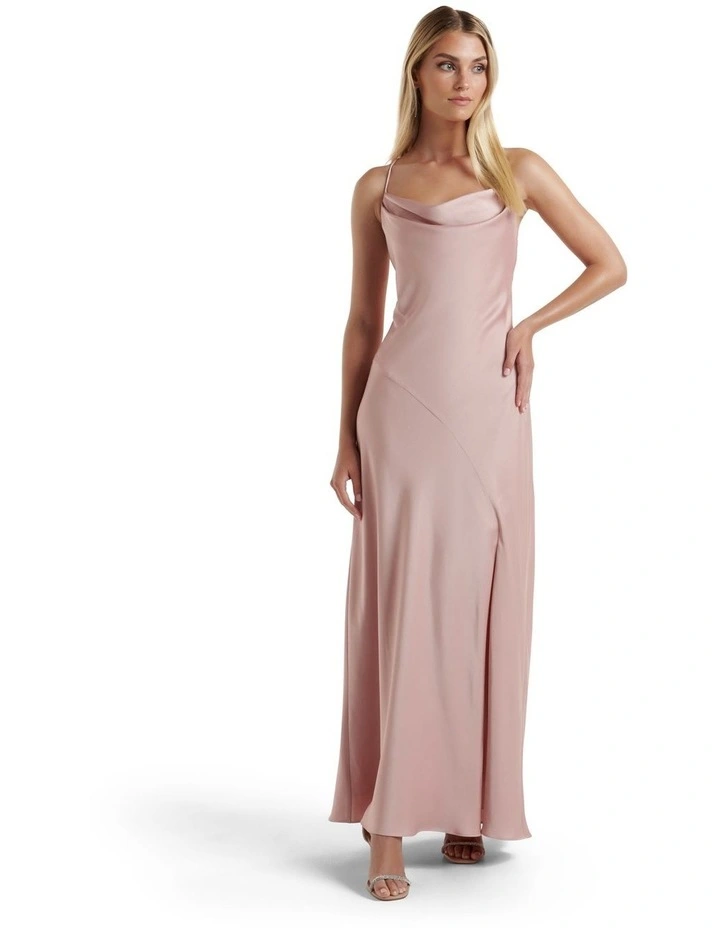 Blair Back Detail Maxi Dress in Blush