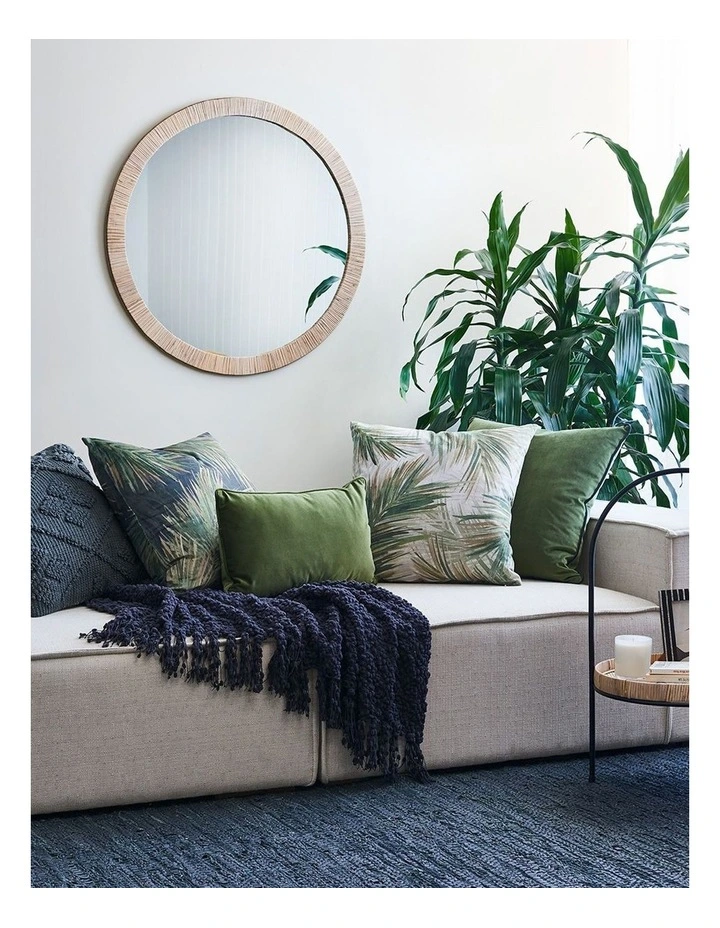 Shangri-La Velvet Cushion Black/Green