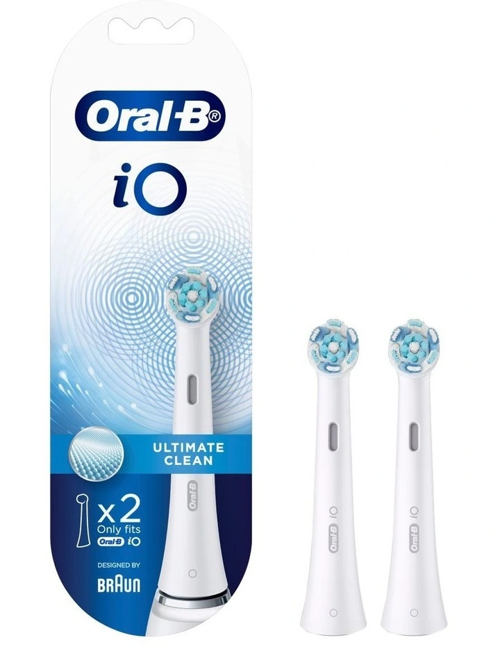 iO Ultimate Clean Replacement Brush Heads 2 Pack in White