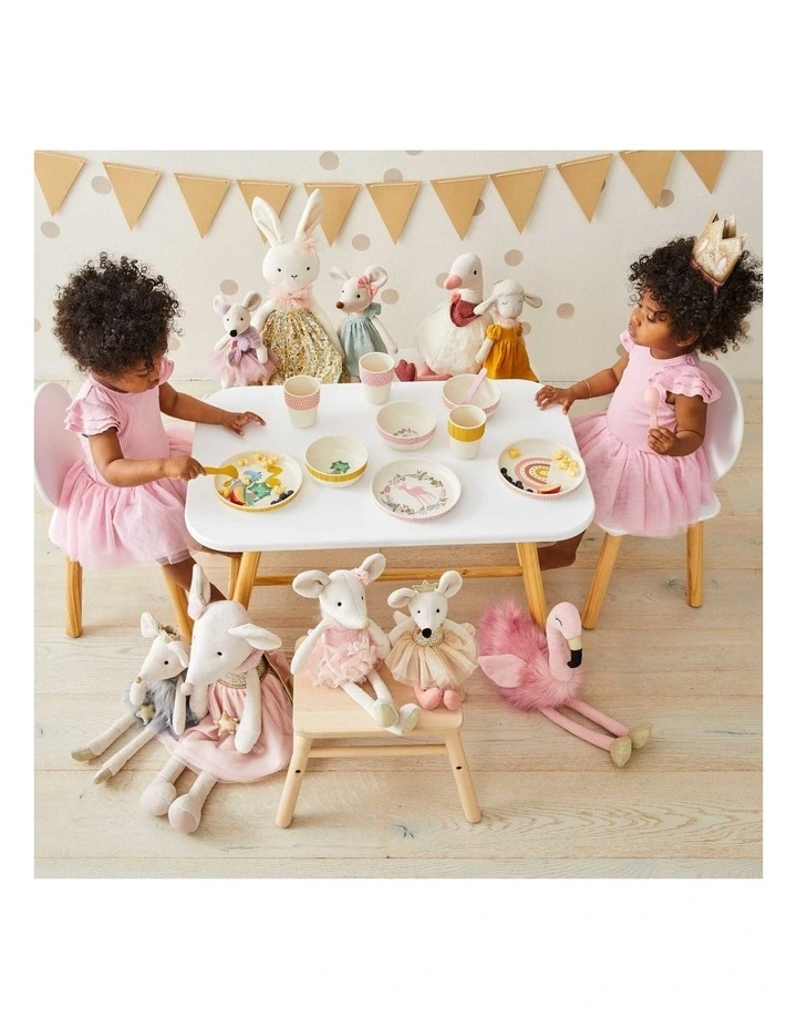 Jiggle & Giggle Whimsical Bamboo Dinner Set 4 Piece in Assorted