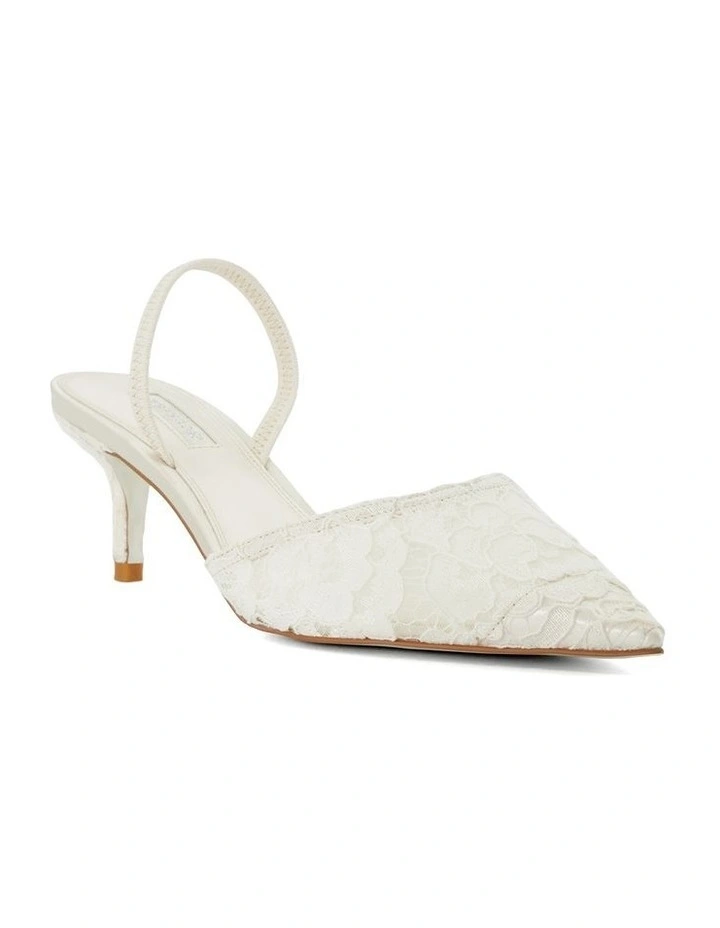 Compassion Open Heel Pump in Ivory