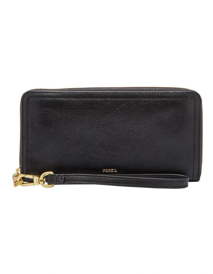 Logan Black Zip Around Wallet