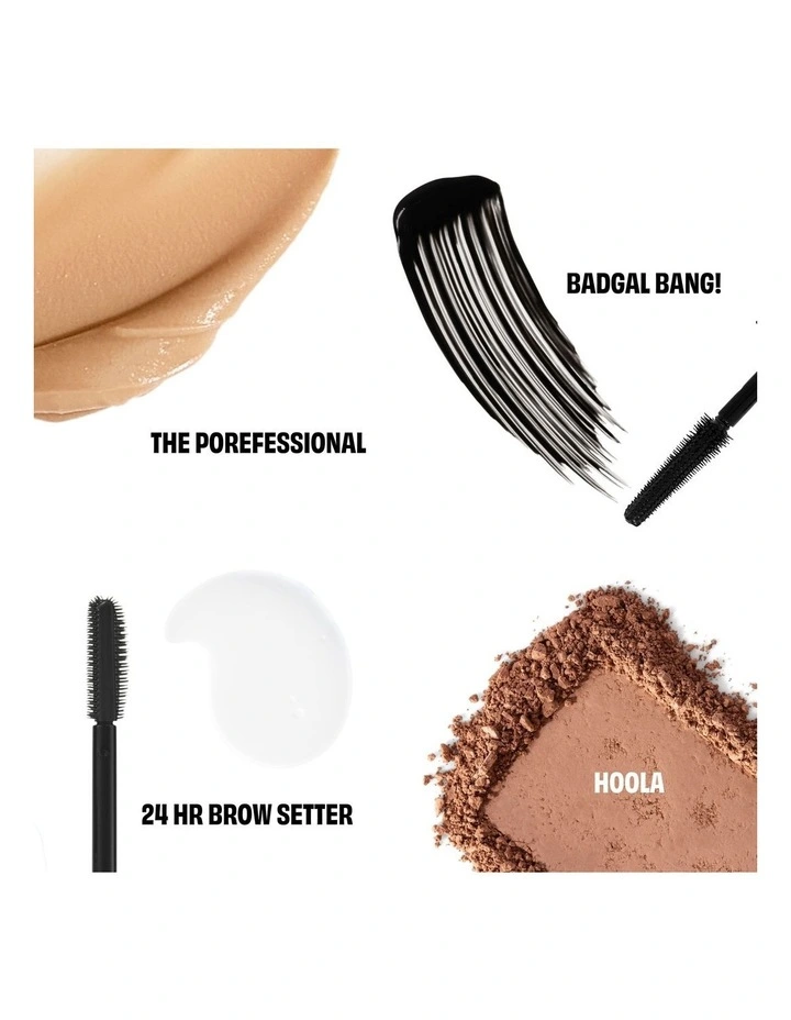 The Benefit A-list Mini Mascara, Brow Setter, Bronzer, and Primer Set