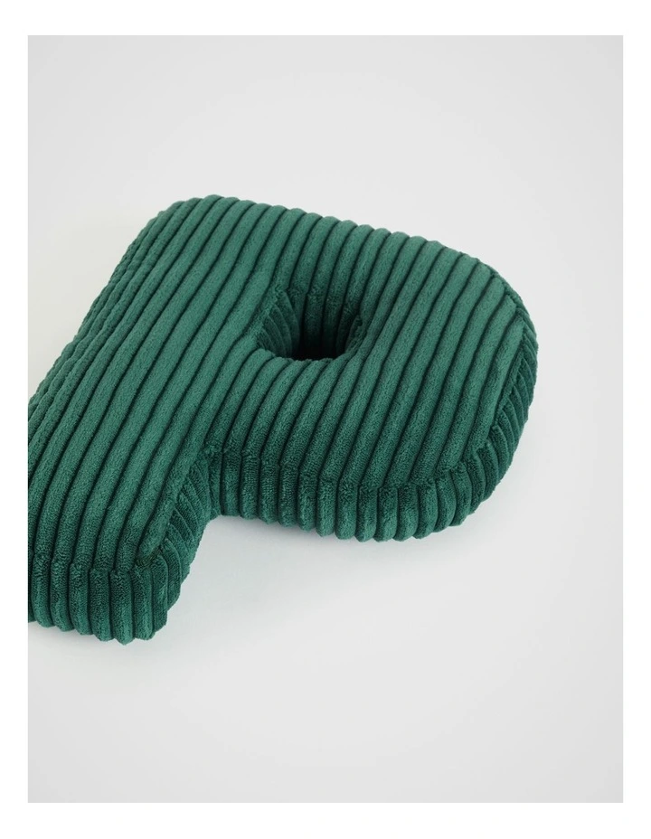 Ivy Cord Initial Cushion in P