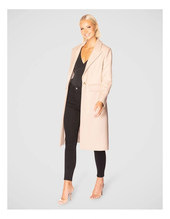 Veronique Slim Line Coat in Cream