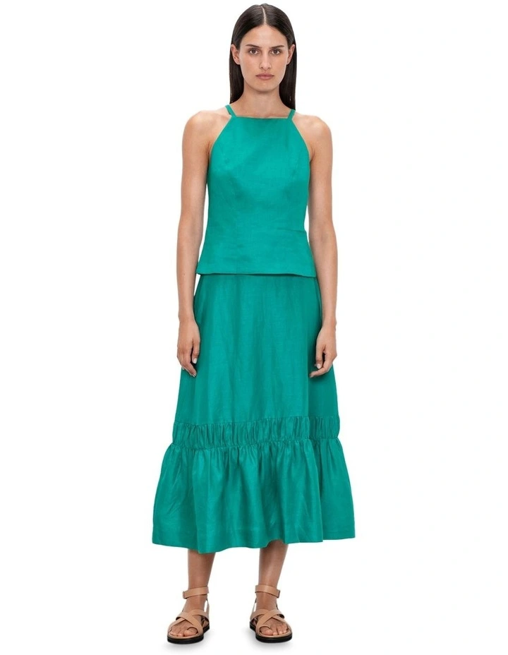 Fine Ramie Top in Emerald