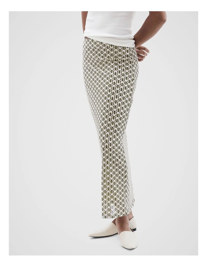 Maxi Skirt in Geo Print