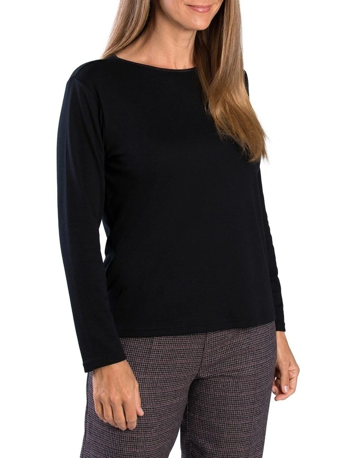 Winterlock Long Sleeve Top Black