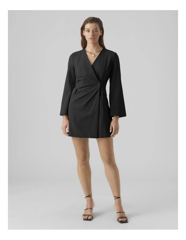 Gaia Blazer Mini Dress in Black
