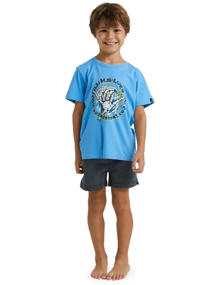Shaka Bones T-shirt in Azure Blue