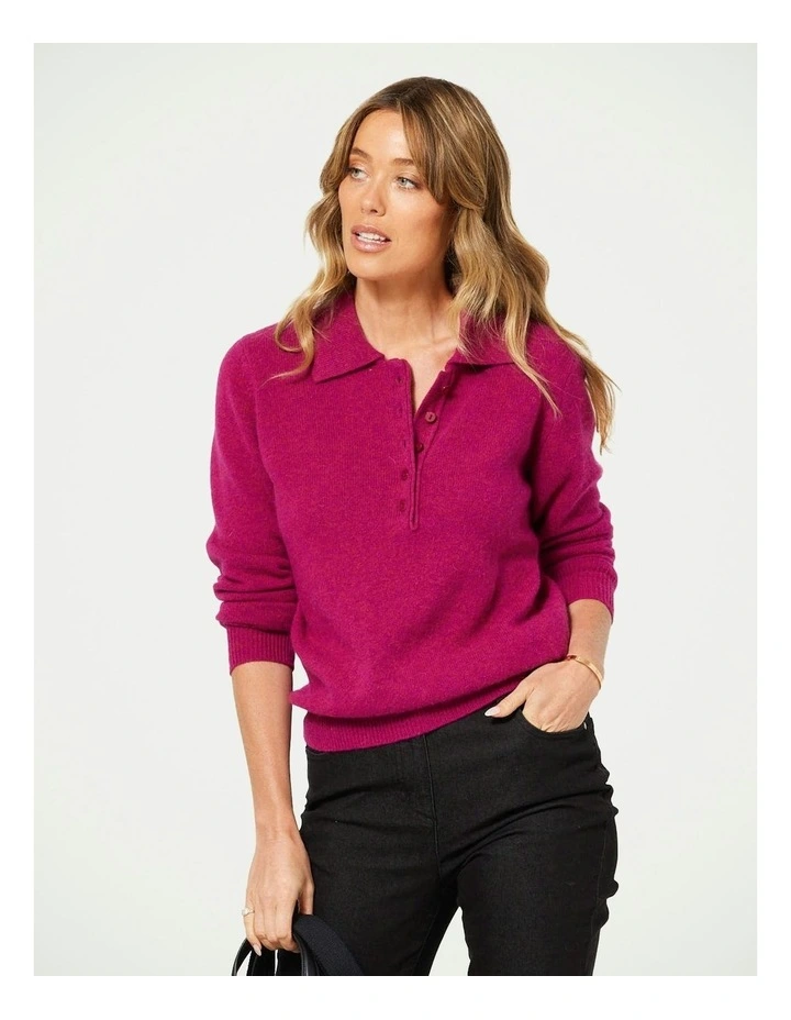 Jayne Polo Shirt in Red