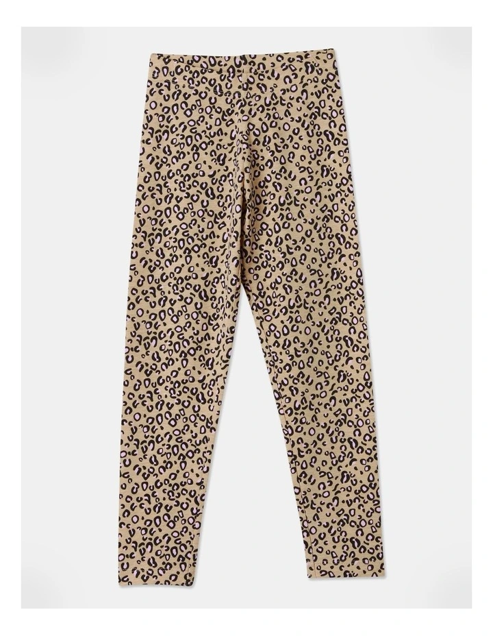 Essential Leopard Legging in Tan