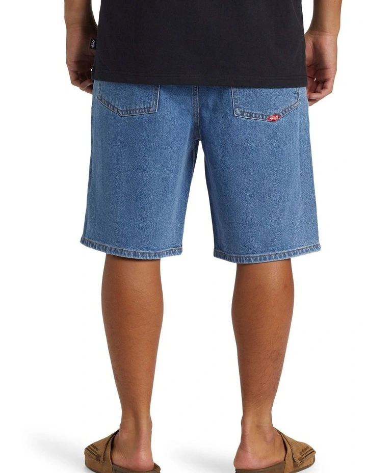 Saturn Baggy Denim Shorts in Stone Wash
