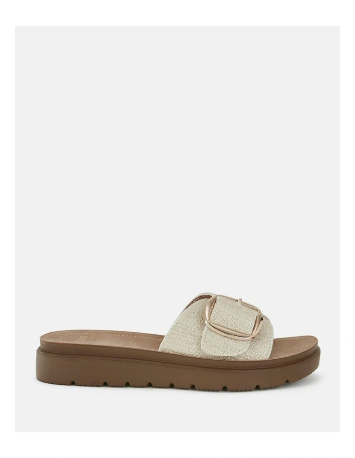 Stori Slides in Metallic Linen