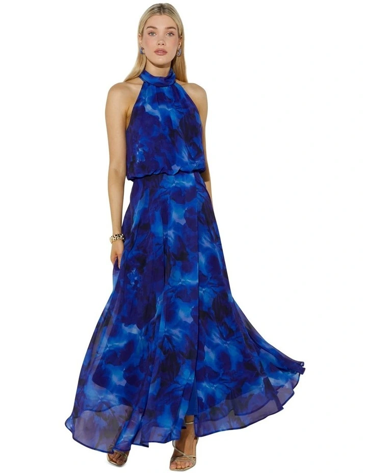 Lulu Printed Maxi in Blue