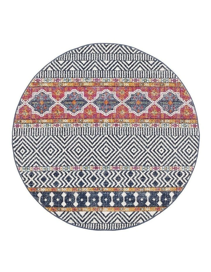 Oasis Sabrina Tribal Round Rug in Multi