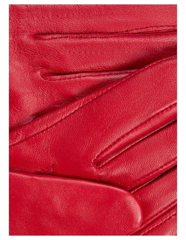 Single Point Long Leather Gloves in Berry