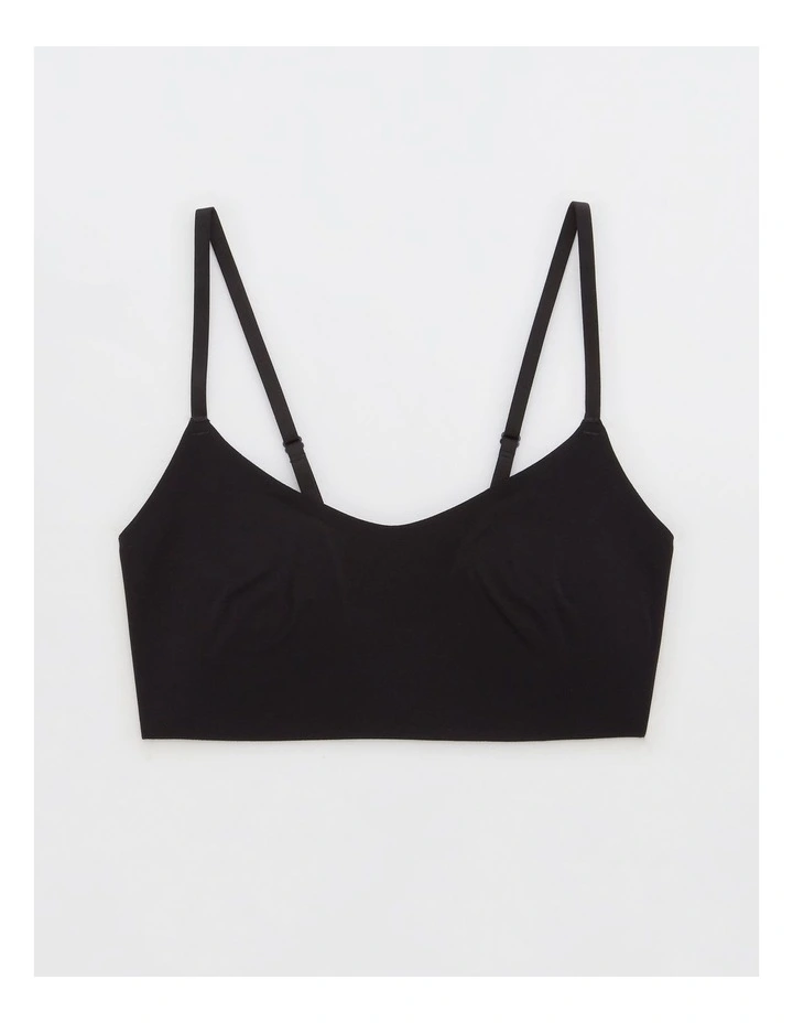 Smoothez Skinny Scoop Bralette in True Black