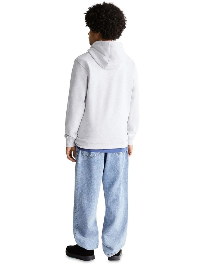 Regular Arched Logo Hoodie in Grey