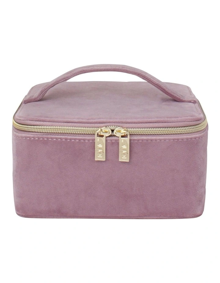 Luxe Velvet Large Jewellery Cube in Musk