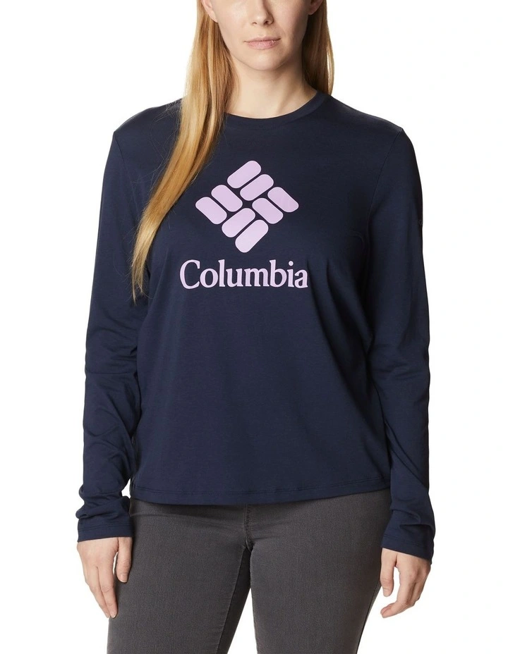 Trek Relaxed Long Sleeve Tee in Blue