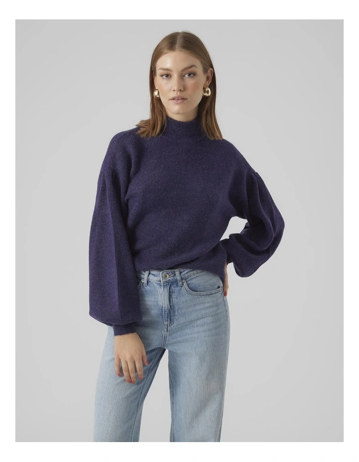 Newrubellefile High Neck Knit in Astral Aura
