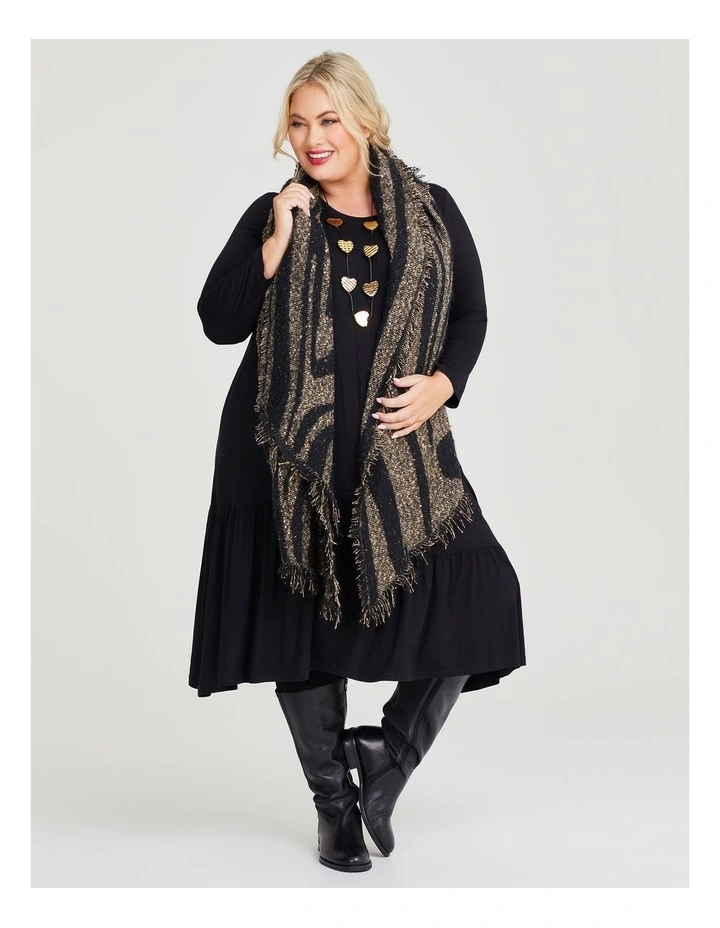 Scarf in Black/Gold